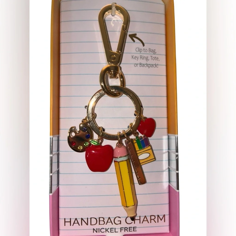 TRUE TO FORM Back to School Education-Theme Keychain and Bag/Purse Charm NEW NWT
